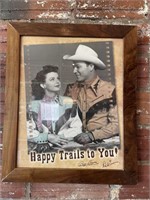 Roy Rogers and Dale Evans Framed Decor 19.75” x