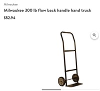 Milwaukee Flow Back Handle Hand Truck