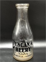 Winfield, Kansas Duncan & Beery Dairy Quart