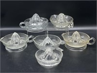 (6) Glass Juicers 8" and Smaller