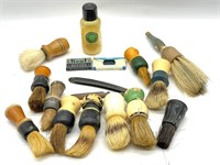 Vintage Shaving Brushes, Straight Razor, and More
