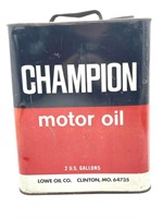 Champion Motor Oil Two Gallon Can 11"