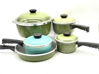 Vintage Club Green and Blue Pots and Pans with