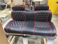 New Custom Black/Red Front & Back Golf Cart Seats