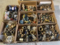 Qty (8) Boxes: Plumbing Valves, Fittings, Couplers