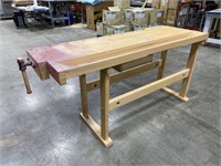 Wood Work Bench w/(2) Vises