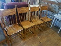 Four (4) VIntage Wood Chairs