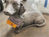 Concrete Dog Statue- Smooth Dachshund