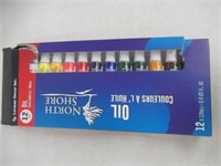 North Shore 12 Pcs Oil Paint Assorted