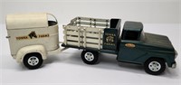 Vintage 1958 Tonka  Farms Truck and Horse Trailer
