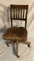 Spring Back Wood Chair On Wheels