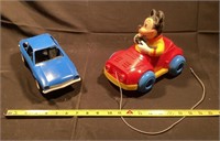 Mickey Mouse Pull Car & Ford Pinto