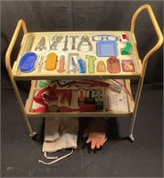 Toy Medical Cart W/Equipment