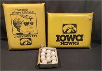 Vintage Iowa Hawkeye Seat Cushions