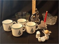 Christmas Bowl, Cups, Candle Holders