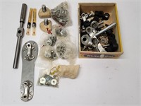 Box of Various Vintage Quad Skate Parts & Tools