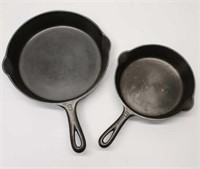 Griswold #8 and #5 Cast Iron Skillet