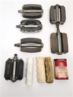Bicycle Pedals, Handle Grips and Tube Repair Kit