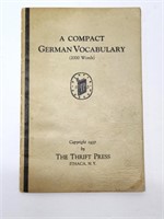 1937, Compact German Vocabulary Book