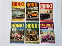 Lot of 6, 'Honk!' Car Magazines, Circa 1953