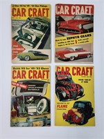 Lot of 4, Car Craft Magazines, Circa 1956