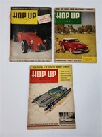 Lot of 3, 'Hop Up & Motor Life' Magazines, 1953