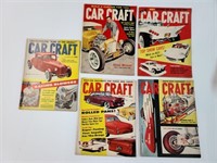 Lot of 5, Car Craft Magazines, Circa 1959