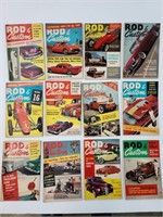 Lot of 12, 'Rod & Custom' Magazines, Circa 1958