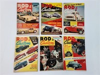 Lot of 6, 'Rod & Custom' Magazines, Circa 1960
