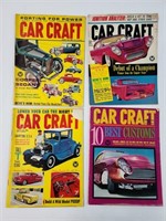 Lot of 4, Car Craft Magazines, Circa 1963