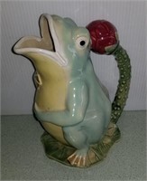 Vintage Frog Pitcher/Vase 9 ½” tall