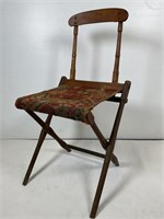 Early B.J. Harrison Mfg. Co Wood Camp Chair