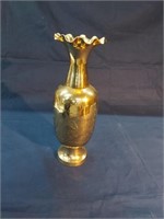 15.5" x 5.5" Brass Engraved Vase