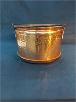 Copper Pot/Bucket with Handle 15" Round x 10" Tall