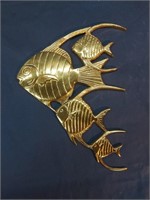 Brass Anglefish Wall Decor 10"x13"