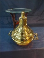 Large Brass & Copper Incense Burner w/Table