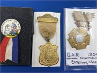Massachusetts’s G.A.R. Medals/Button