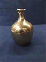 Brass Bud Vase 6" Tall  approx 4" round