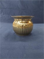Brass Pot/Flower Pot 3.5" tall x 5" Round
