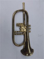Brass Trumpet Wall Decor 16" x 7"