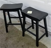 Pair of Black Stools 24”