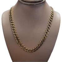 10kt Gold Italian 25" - 7 mm Cuban Link Necklace