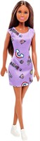 Barbie Fashion Purple Graphic Dress Doll