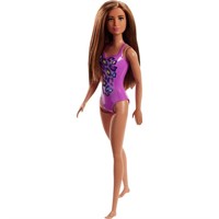 Barbie Beach Doll Purple 1 Piece Swimsuit