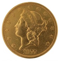 1877-S LIberty Head $20.00 Gold Double Eagle