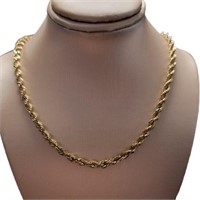 14kt Gold Rope Twist 20" Necklace *HEAVY