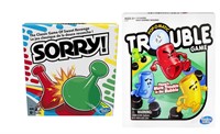 Hasbro Gaming Sorry and Trouble Family Board Game
