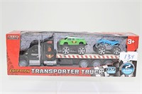 Friction Transporter Toy Truck with 2 Vehicles