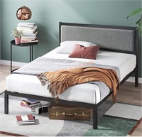 Zinus King Size Platform Bed With Upholstered