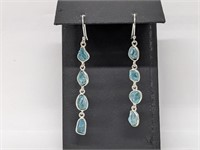 Blue Apetite Earrings in sterling silver